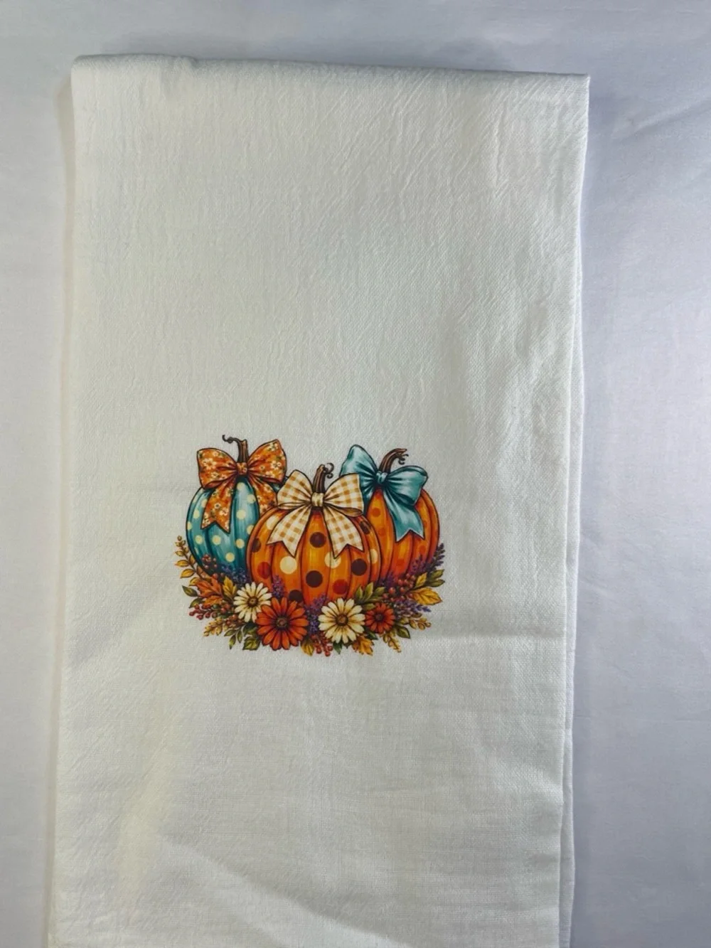 Fall Pumpkin Kitchen Towel Autumn Pumpkin Decorative Dish Towel